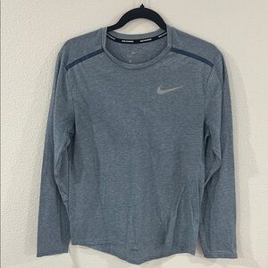 Nike Men's Heathered Blue Long Sleeve Tee